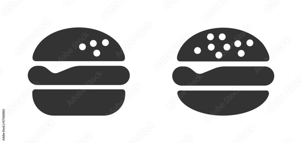 Burger cheese vector icons set Burger cheese vector icons set