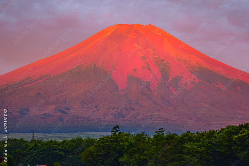 忍野村から赤富士