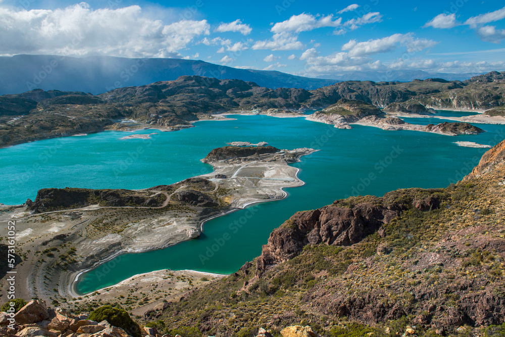 Scenic view of Laguna Verde, Chile Chico, General Carrera Province, Chile Scenic view of Laguna Verde, Chile Chico, General Carrera Province, Chile