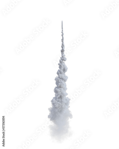 Smoke trails for missile. 3d render