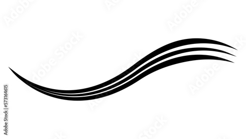 Line swash swish, curly cal...