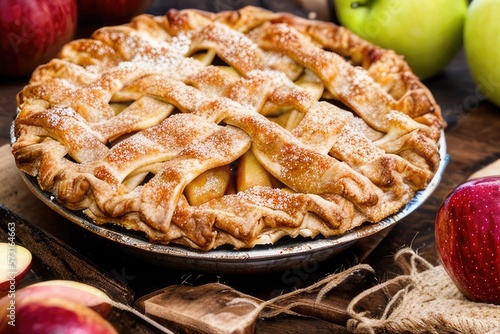  Apple pie dish food