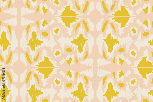 Geometric ethnic ornament pattern. Embroidery with retro style.