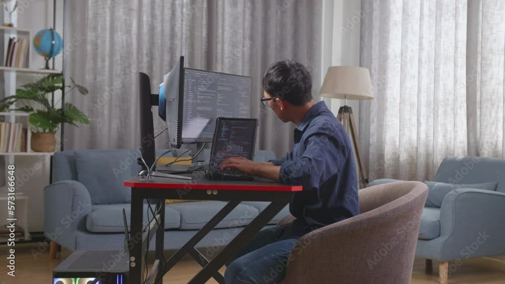 Asian Boy Programmer With A Tablet Creating Software Engineer Developing App, Program, Video Game On Desktop Computer At Home. Terminal With Coding Language
Asian Boy Programmer With A Tablet Creating Software Engineer Developing App, Program, Video Game On Desktop Computer At Home. Terminal With Coding Language