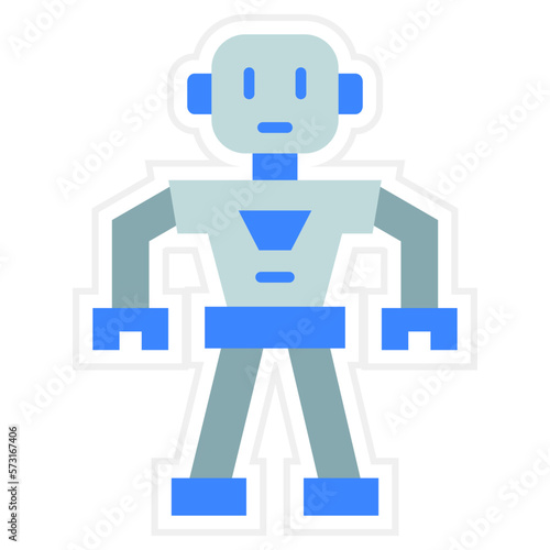 Robot Sticker Icon