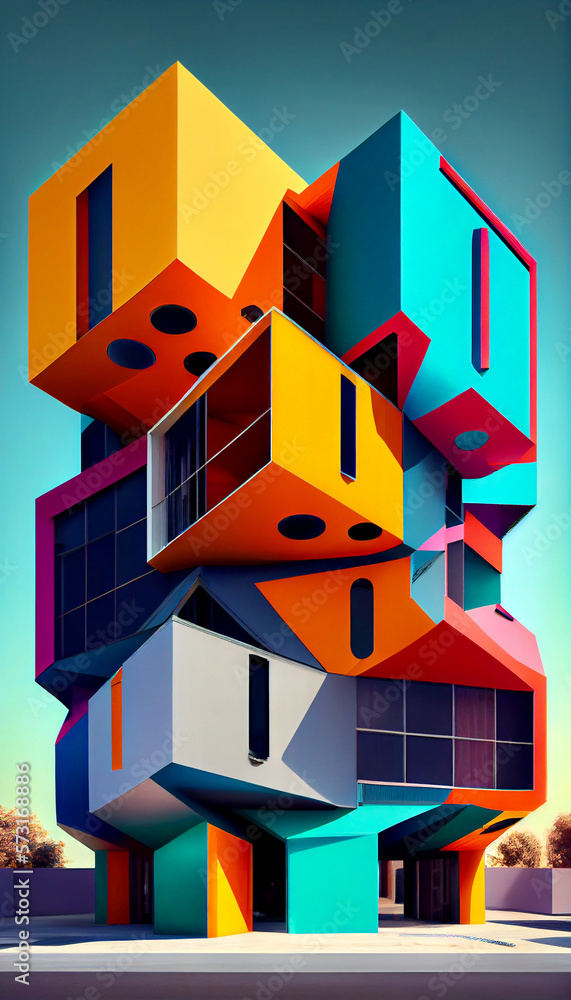 Generative AI surreal render of a fantasy building