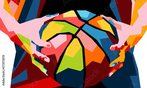 hand drawn colorful balls background