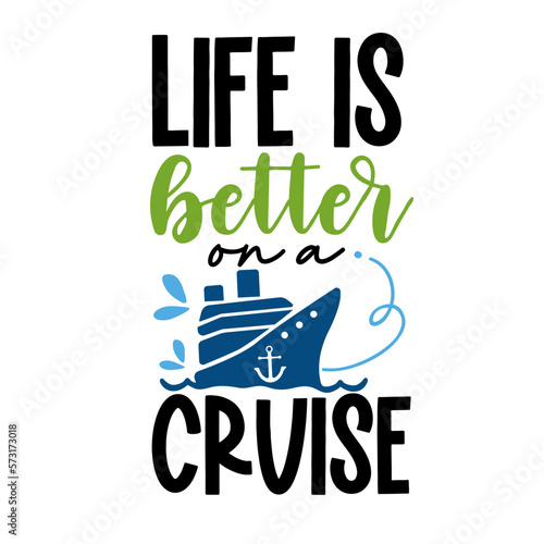 Cruise lettering for greeting card design, romantic illustration. Festive decoration. Invitation template. Vector illustration