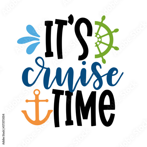 Cruise lettering for greeting card design, romantic illustration. Festive decoration. Invitation template. Vector illustration