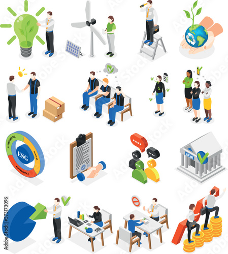 Esg Concept Icons Set