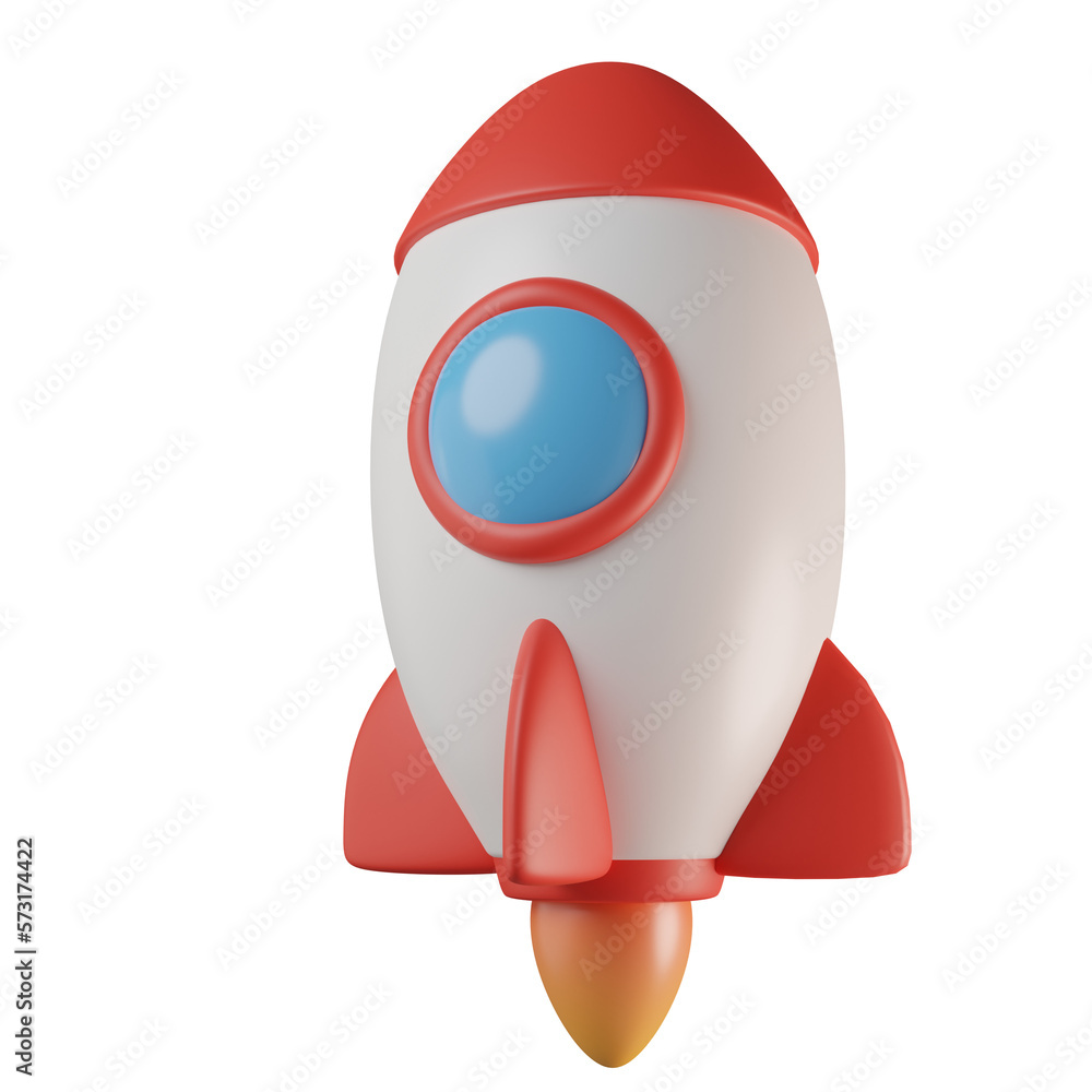 Fototapeta premium rocketillustration, 3d render
