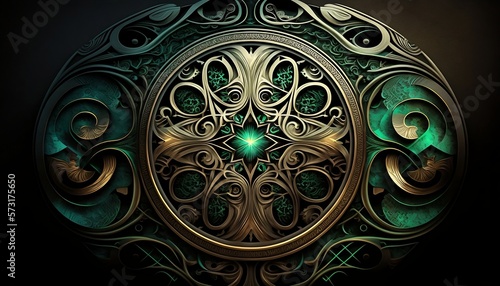 Motif celtique, arrière plan triskell pattern, généré par IA