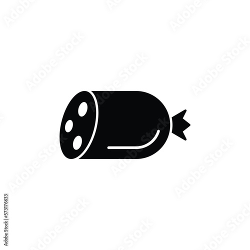 Pork sausage icon vector sign