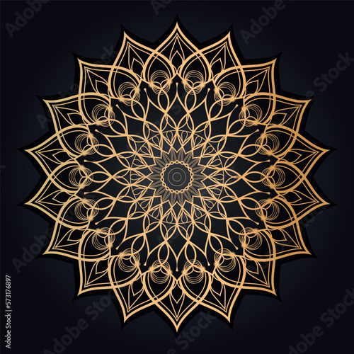 Mandala background golden.