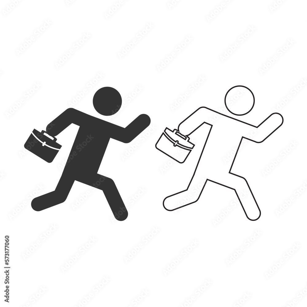 Busines way icon. Running finance symbol vector ilustration. Busines way icon. Running finance symbol vector ilustration.