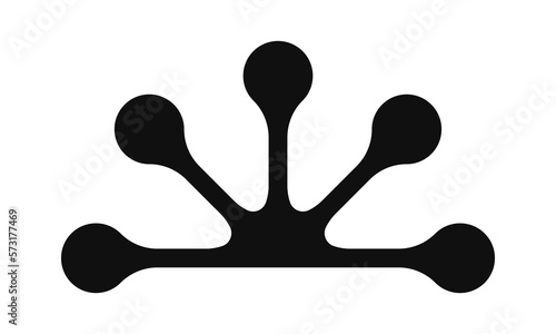 Long Metaballs Five Point Silhouette Icon