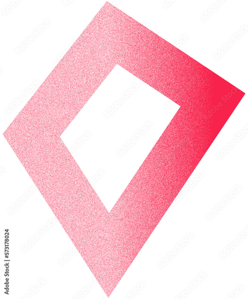 Geometric form with noisy gradient. Bright pink abstract square with grainy texture on transparent background Geometric form with noisy gradient. Bright pink abstract square with grainy texture on transparent background
