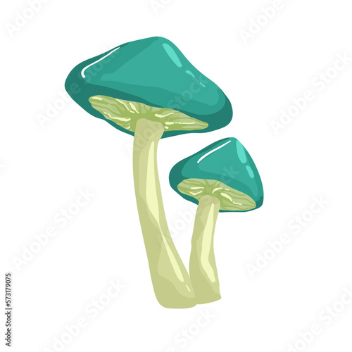 mushrooms in the hand drawing style. Psychedelic abstract mushrooms, hippie style. Vector illustration isolated on a white background.