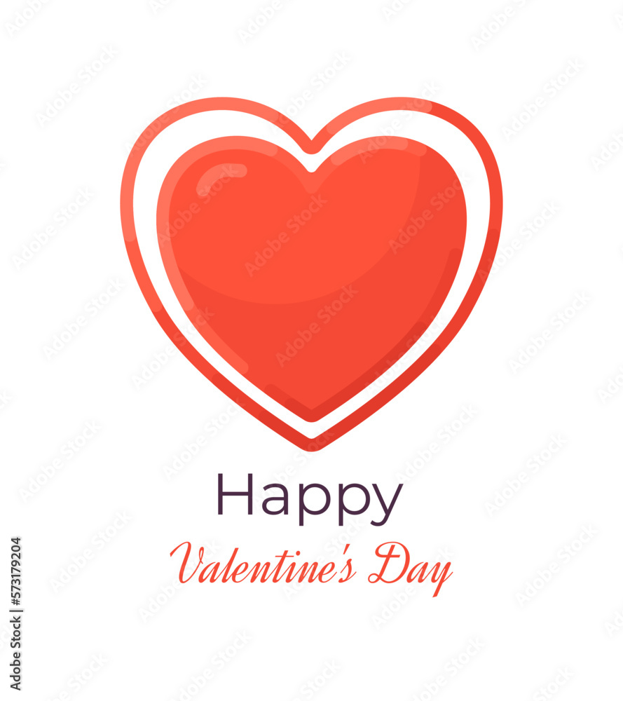 Valentine's Day vector illustration. Valentine's Day posters. Vector illustration of a heart.