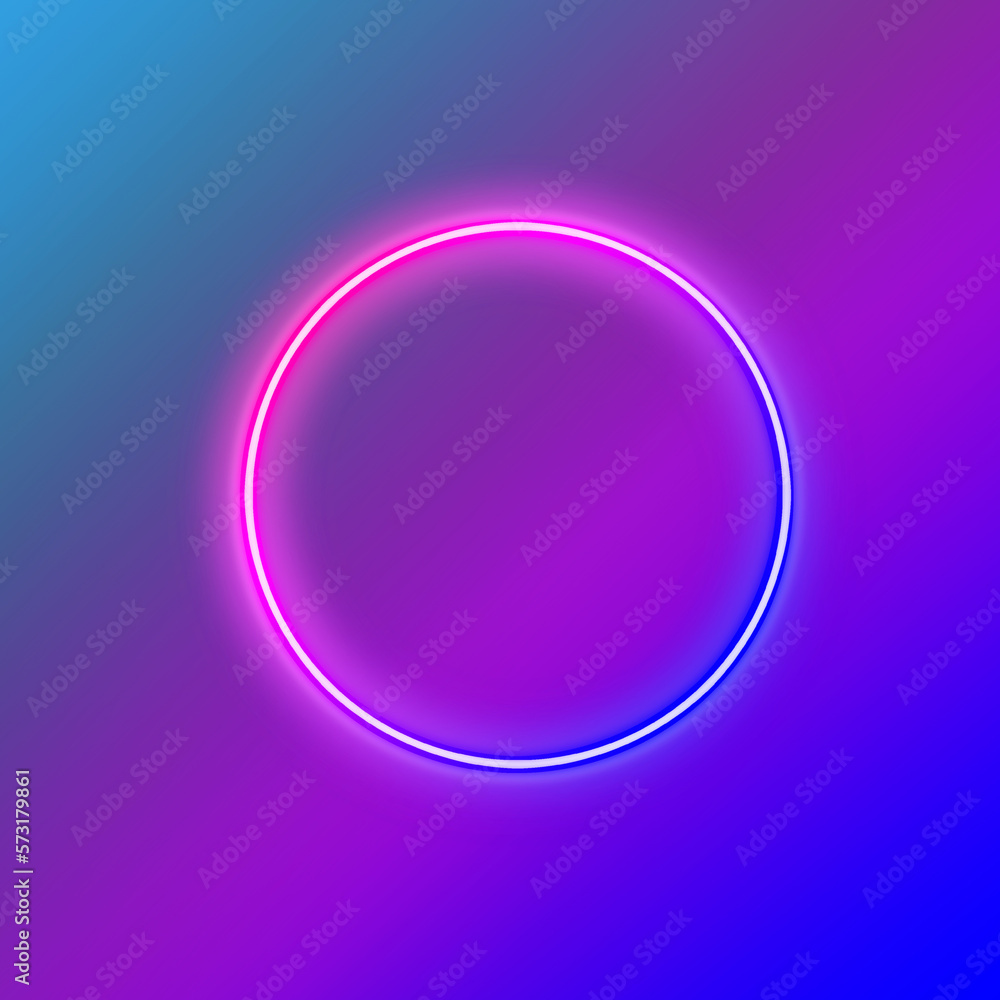 A glowing neon circle background on pinks and blues A glowing neon circle background on pinks and blues