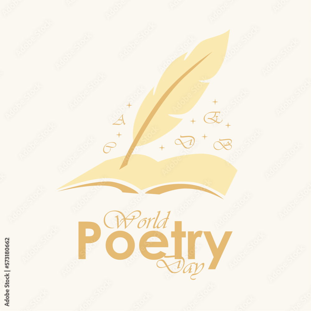 world poetry day banner template on white background world poetry day banner template on white background