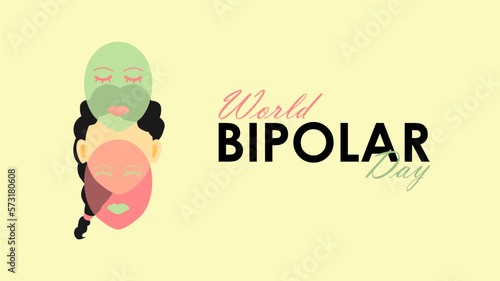 world bipolar day background template