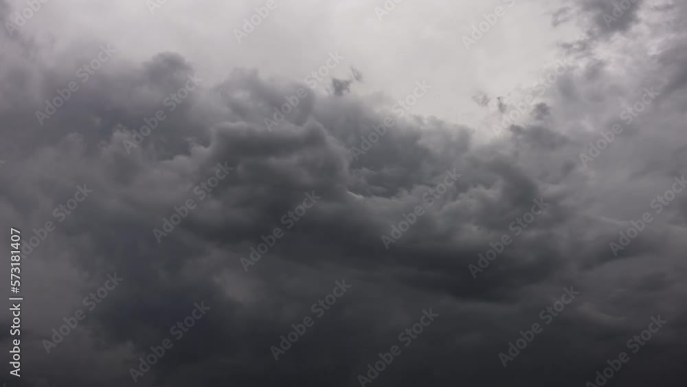 Dark storm clouds are moving fast at viewer, timelapse, 4k Dark storm clouds are moving fast at viewer, timelapse, 4k