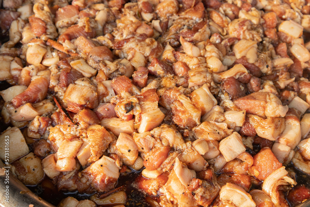 Pork tenderloin with brown sauce Pork tenderloin with brown sauce