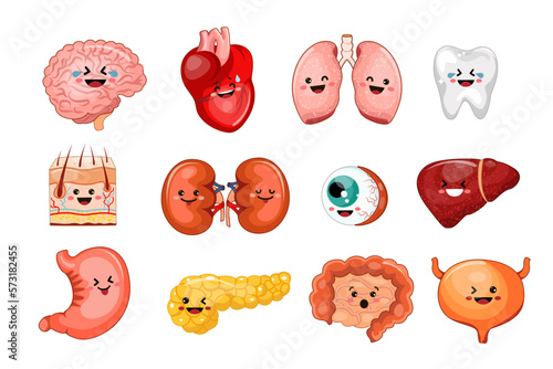 Set internal organs emotions