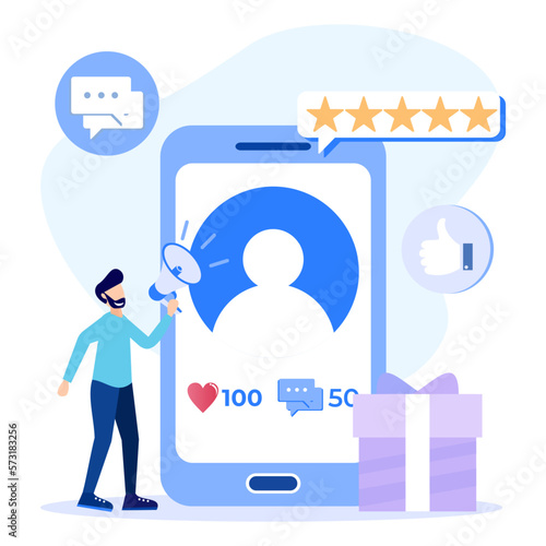 Illustration vector graphic cartoon character of referral program