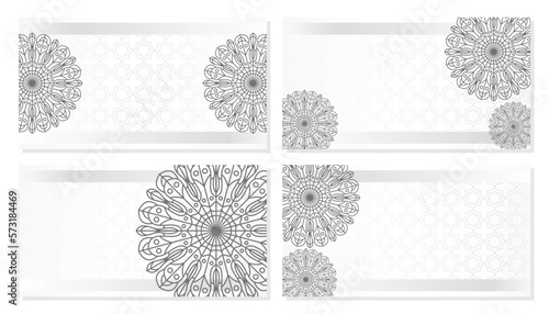 Islamic gray background, with beautiful mandala ornaments. vector template for banners, greeting cards for Islamic holidays.