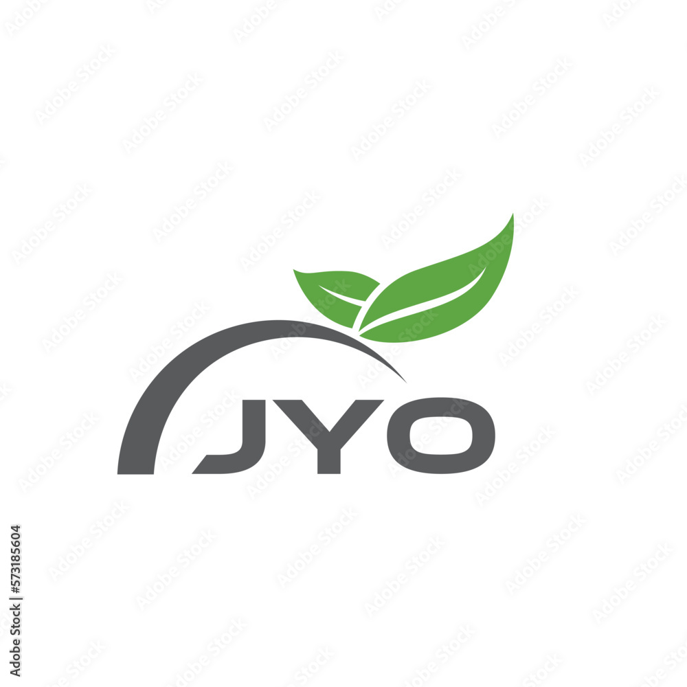 JYO letter nature logo design on white background. JYO creative initials letter leaf logo concept. JYO letter design. JYO letter nature logo design on white background. JYO creative initials letter leaf logo concept. JYO letter design.