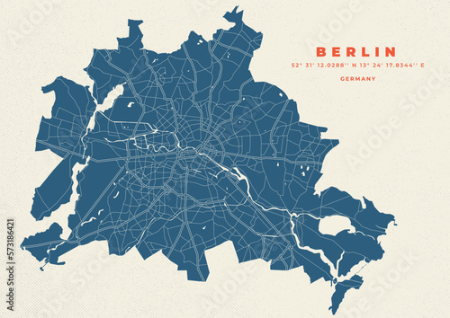 Berlin map vector poster flyer	