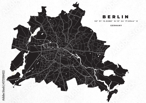 Berlin map vector poster flyer	