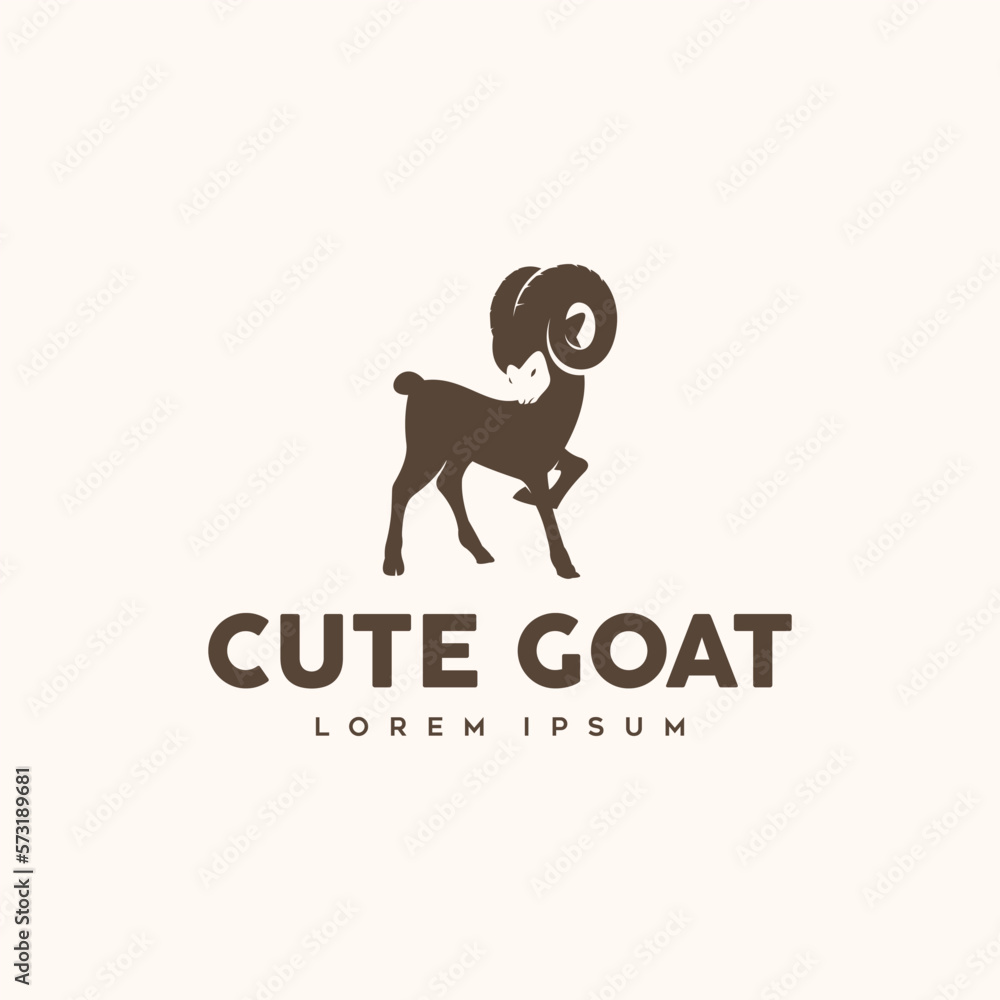 cute goat logo icon design inspiration