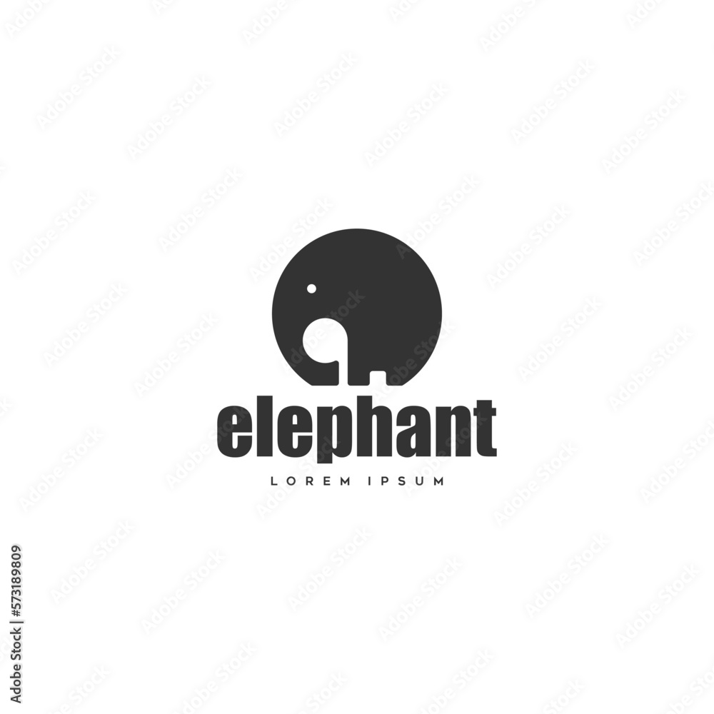 simple elephant silhouette logo icon design simple elephant silhouette logo icon design
