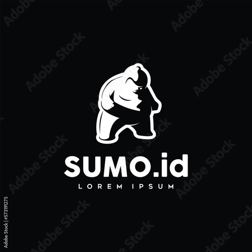 sumo men logo sport icon japan
