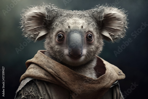 Foto Humanoid Koala. Generative AI.