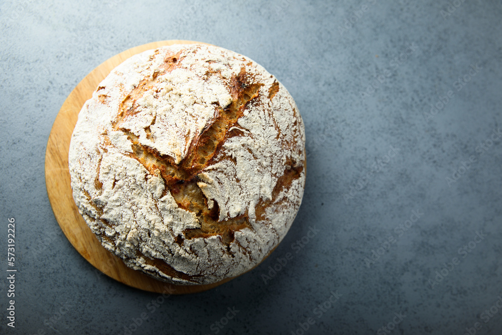 Artisan bread on a wooden desk Artisan bread on a wooden desk