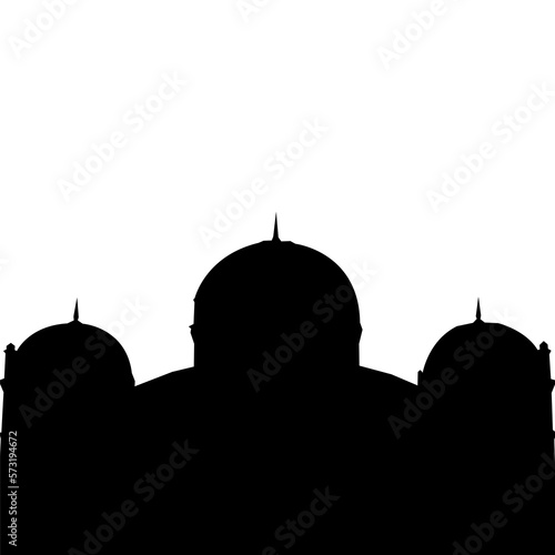 silhouette of mosque