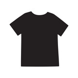 T-shirt icon vector logo design template. Black T-shirt on a white background.