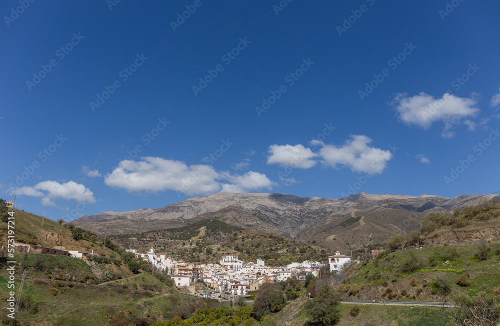 Fototapeta premium Blick auf Sedella, Andalusien, Spanien