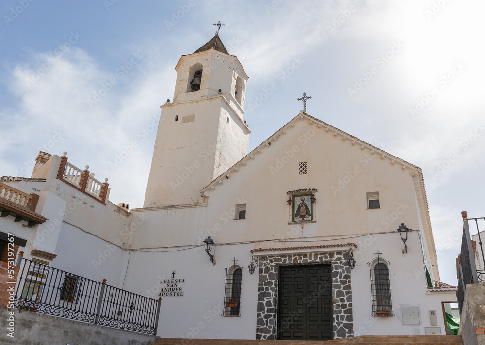 Kirche San Andres in Sedella, Andalusien, Spanien
