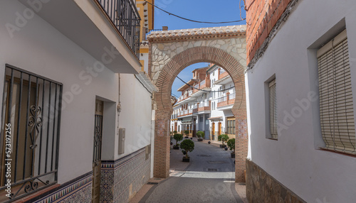 Strassenansicht in Sedella, Andalusien, Spanien
