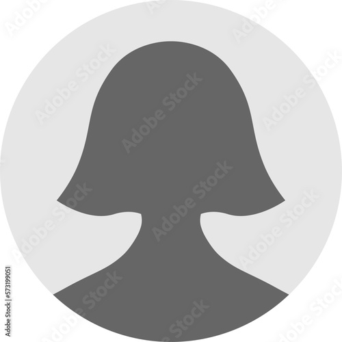 Generic Anonymous Social Media Web User Account Female Woman Profile Avatar Image Symbol Icon. Vector Image.