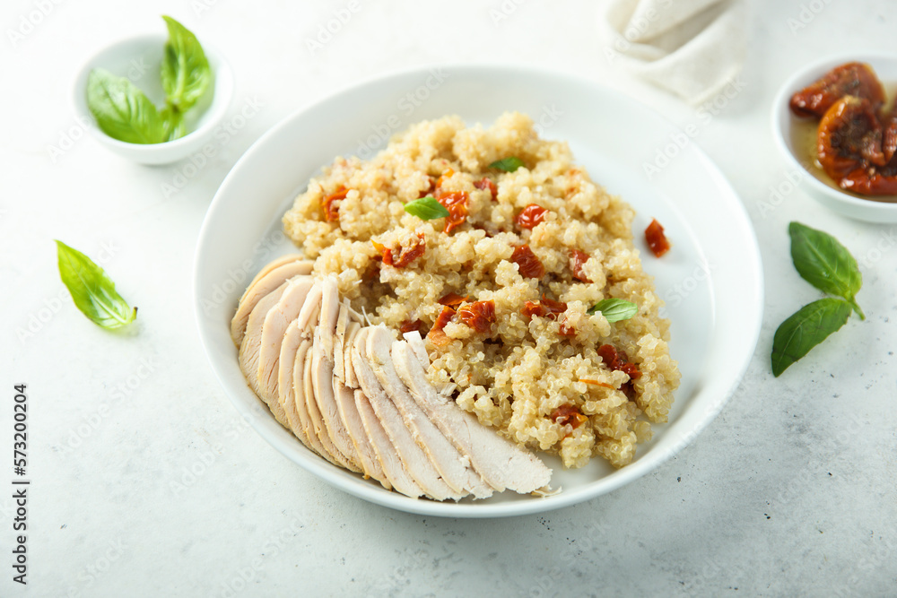 Turkey fillet with couscous and tomatoes Turkey fillet with couscous and tomatoes
