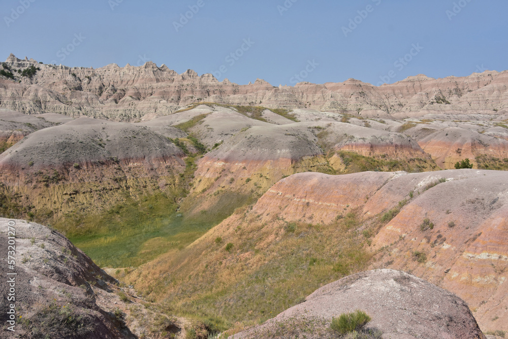 Geological Rock Formations and Landscape in South Dakota