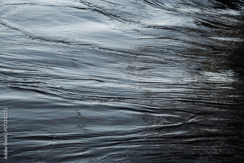 Water flow, river in front of a waterfall