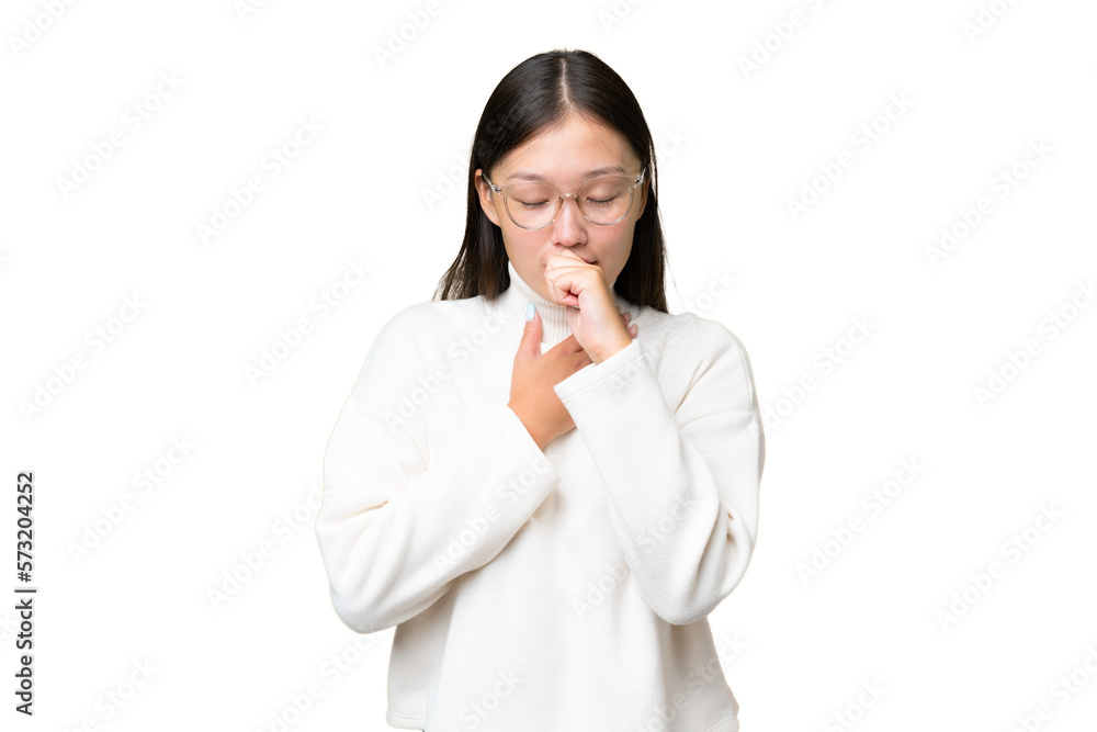 Young Asian woman over isolated background making phone gesture. Call me back sign Young Asian woman over isolated background making phone gesture. Call me back sign