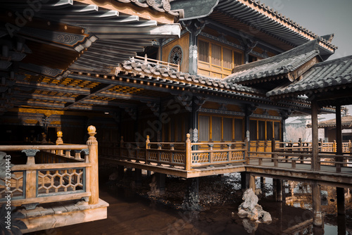 Schilderij op canvas view of xiangyang tang dynasty city film and television base